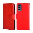 For Motorola Moto G62 5G Crystal Texture Leather Phone Case(Red) - 1