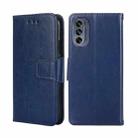 For Motorola Moto G62 5G Crystal Texture Leather Phone Case(Royal Blue) - 1