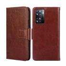 For OPPO A57 4G 2022 Crystal Texture Leather Phone Case(Brown) - 1