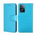 For OPPO A57 4G 2022 Crystal Texture Leather Phone Case(Light Blue) - 1