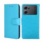 For OPPO K10 5G Crystal Texture Leather Phone Case(Light Blue) - 1