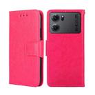 For OPPO K10 5G Crystal Texture Leather Phone Case(Rose Red) - 1