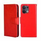 For OPPO Reno8 5G Crystal Texture Leather Phone Case(Red) - 1