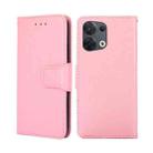 For OPPO Reno8 5G Crystal Texture Leather Phone Case(Pink) - 1
