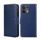 For OPPO Reno8 5G Crystal Texture Leather Phone Case(Royal Blue) - 1