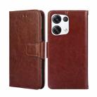 For OPPO Reno8 Pro+ 5G Crystal Texture Leather Phone Case(Brown) - 1