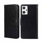 For OPPO Reno7 A Japan Version Crystal Texture Leather Phone Case(Black) - 1