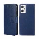 For OPPO Reno7 A Japan Version Crystal Texture Leather Phone Case(Royal Blue) - 1