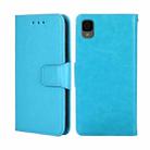 For TCL 30Z/T602DL Crystal Texture Leather Phone Case(Light Blue) - 1