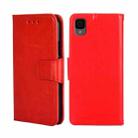 For TCL 30Z/T602DL Crystal Texture Leather Phone Case(Red) - 1