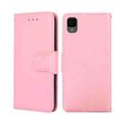 For TCL 30Z/T602DL Crystal Texture Leather Phone Case(Pink) - 1