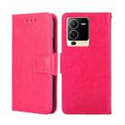 For vivo S15 5G Crystal Texture Leather Phone Case(Rose Red) - 1