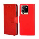For vivo S15 5G Crystal Texture Leather Phone Case(Red) - 1