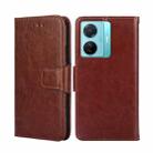 For vivo S15E 5G/T1 Snapdragon 778G Crystal Texture Leather Phone Case(Brown) - 1