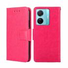 For vivo S15E 5G/T1 Snapdragon 778G Crystal Texture Leather Phone Case(Rose Red) - 1