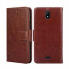 For Nokia C100 Crystal Texture Leather Phone Case(Brown) - 1