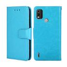 For Nokia C21 Plus Crystal Texture Leather Phone Case(Light Blue) - 1