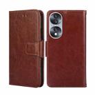 For Honor 70 Crystal Texture Leather Phone Case(Brown) - 1