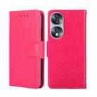 For Honor 70 Crystal Texture Leather Phone Case(Rose Red) - 1