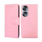 For Honor 70 Crystal Texture Leather Phone Case(Pink) - 1