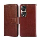 For Honor 70 Pro/70 Pro+ Crystal Texture Leather Phone Case(Brown) - 1