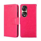 For Honor 70 Pro/70 Pro+ Crystal Texture Leather Phone Case(Rose Red) - 1