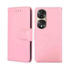 For Honor 70 Pro/70 Pro+ Crystal Texture Leather Phone Case(Pink) - 1