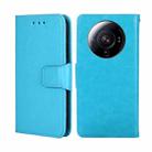 For Xiaomi 12S Ultra Crystal Texture Leather Phone Case(Light Blue) - 1
