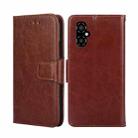For Xiaomi Poco M4 5G Crystal Texture Leather Phone Case(Brown) - 1