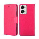 For OnePlus Nord 2T Crystal Texture Leather Phone Case(Rose Red) - 1