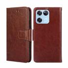 For OnePlus Ace Racing Crystal Texture Leather Phone Case(Brown) - 1