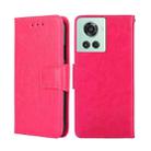 For OnePlus Ace/10R Crystal Texture Leather Phone Case(Rose Red) - 1