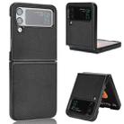 For Samsung Galaxy Z Flip3 5G Pasted Leather Protective Phone Case(Black) - 1