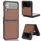 For Samsung Galaxy Z Flip4 Pasted Leather Protective Phone Case(Brown) - 1