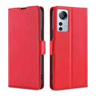 For Xiaomi 12 Lite Ultra-thin Voltage Side Buckle Horizontal Flip Leather Phone Case(Red) - 1