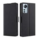 For Xiaomi 12 Lite Ultra-thin Voltage Side Buckle Horizontal Flip Leather Phone Case(Black) - 1