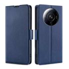 For Xiaomi 12S Ultra Ultra-thin Voltage Side Buckle Horizontal Flip Leather Phone Case(Blue) - 1