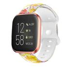 For Fitbit Versa Printing Butterfly Buckle Silicone Watch Band(Maple Leaf) - 1