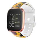 For Fitbit Versa Printing Butterfly Buckle Silicone Watch Band(Sun Flowers) - 1