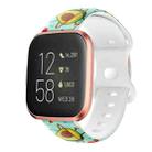 For Fitbit Versa Printing Butterfly Buckle Silicone Watch Band(Avocado) - 1