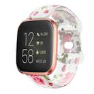 For Fitbit Versa Printing Butterfly Buckle Silicone Watch Band(Rose) - 1