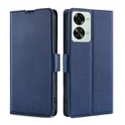 For OnePlus Nord 2T Ultra-thin Voltage Side Buckle Horizontal Flip Leather Phone Case(Blue) - 1