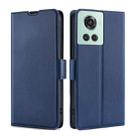 For OnePlus Ace/10R Ultra-thin Voltage Side Buckle Horizontal Flip Leather Phone Case(Blue) - 1