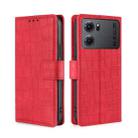 For OPPO K10 5G Skin Feel Crocodile Magnetic Clasp Leather Phone Case(Red) - 1