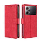 For OPPO K10 Pro 5G Skin Feel Crocodile Magnetic Clasp Leather Phone Case(Red) - 1