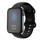 For Xiaomi Mi Watch 18mm Butterfly Buckle Silicone Watch Band(Black) - 1