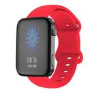 For Xiaomi Mi Watch 18mm Butterfly Buckle Silicone Watch Band(Red) - 1