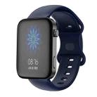 For Xiaomi Mi Watch 18mm Butterfly Buckle Silicone Watch Band(Midnight Blue) - 1