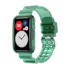 For Huawei Watch Fit 2 Integrated Transparent Silicone Watch Band(Transparent Green) - 1