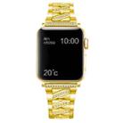 Diamond Metal Watch Band For Apple Watch Ultra 49mm / Series 8&7 45mm / SE 2&6&SE&5&4 44mm / 3&2&1 42mm(Gold) - 1
